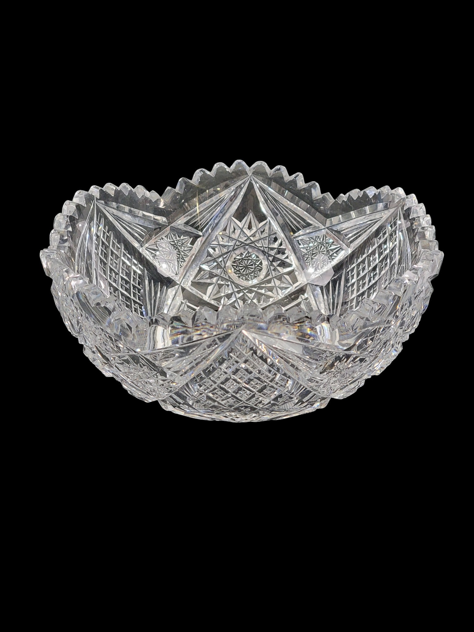FOUR CUT GLASS BOWLS (1 of 12)