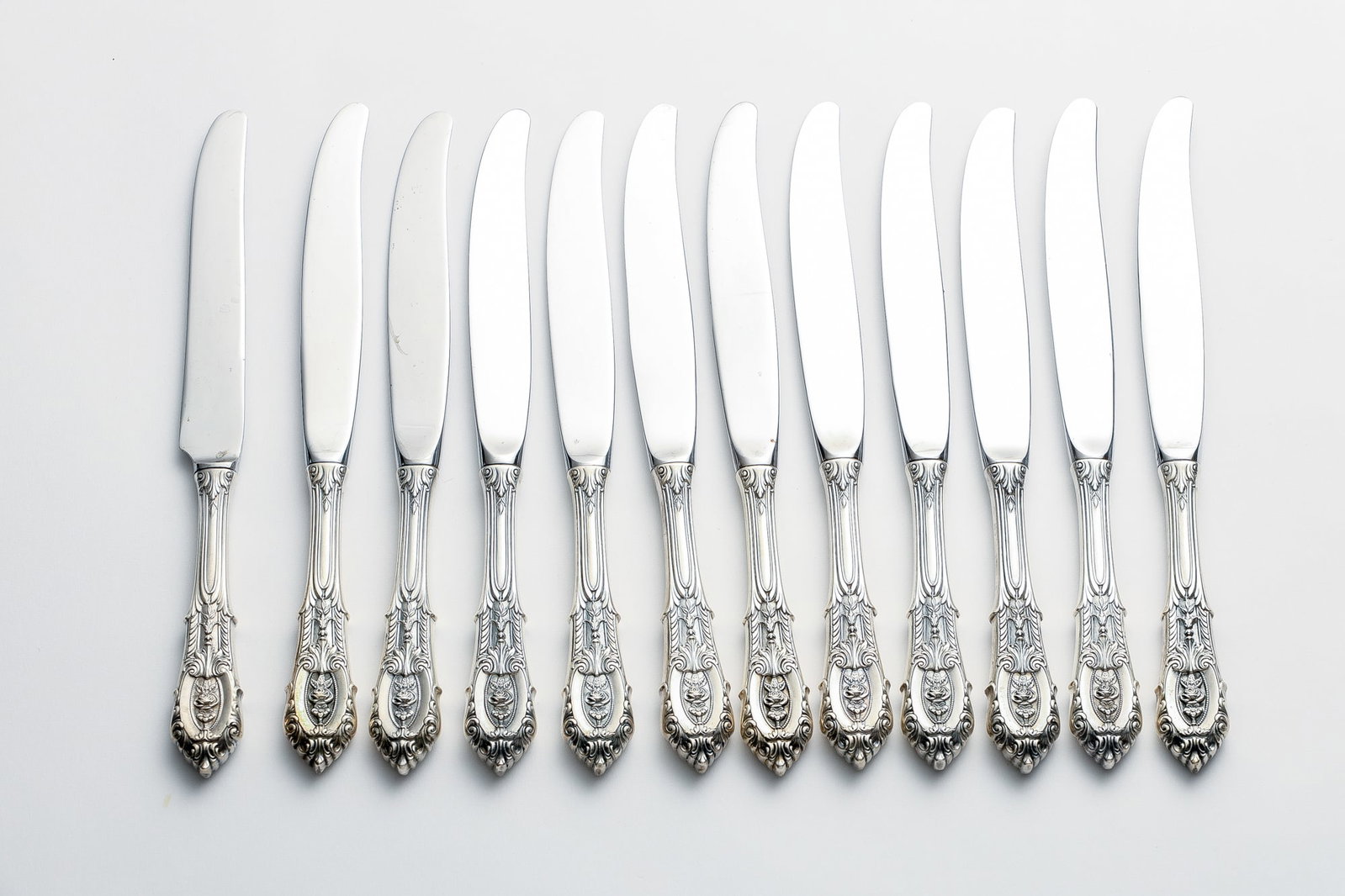 LARGE SET OF WALLACE STERLING SILVER FLATWARE (1 of 16)
