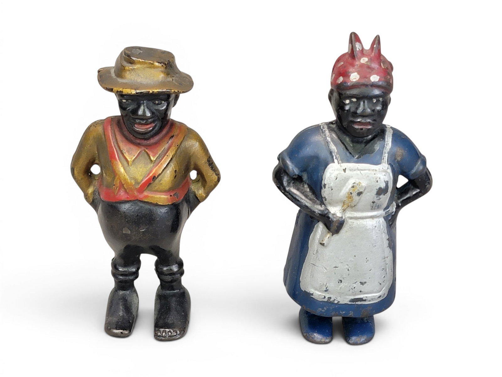 PAIR OF CAST IRON FIGURAL BANKS (1 of 3)