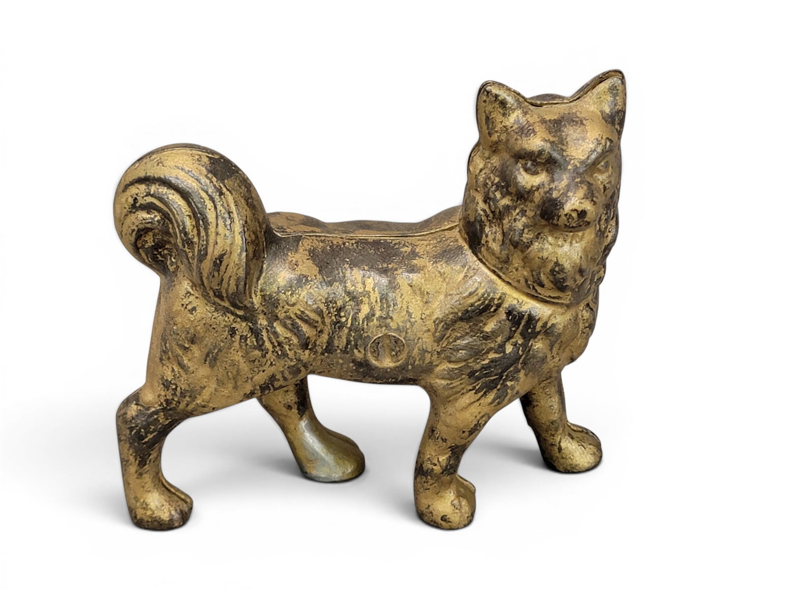 CAST IRON HUSKY DOG BANK (1 of 2)