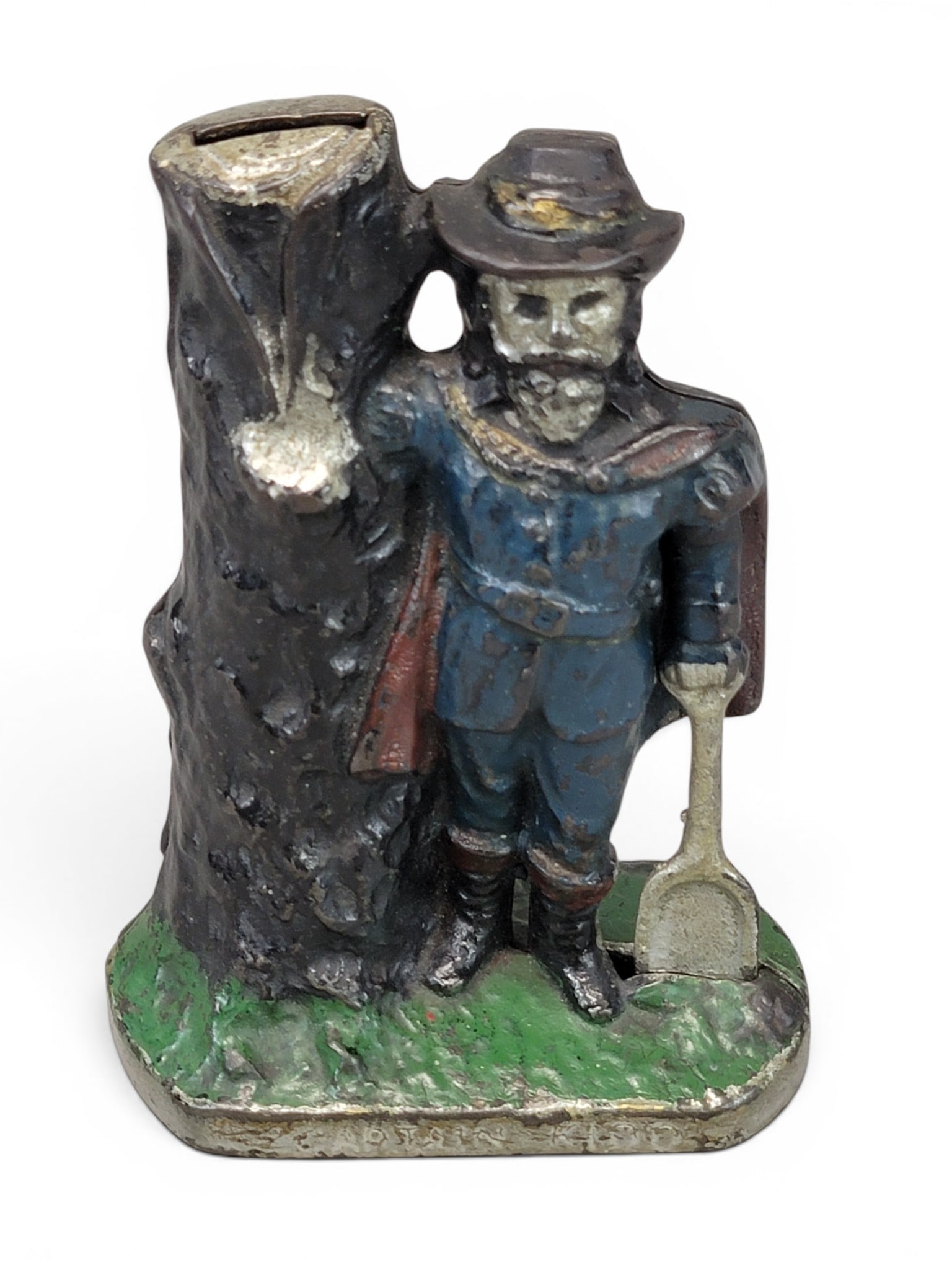 CAST IRON CAPTAIN KIDD BANK: Moore 38. Provenance: a northeast Ohio collection. NOTE: We are happy to answer questions and take additional photos of lots prior to the auction (the sooner submitted the better). Any updates or new 