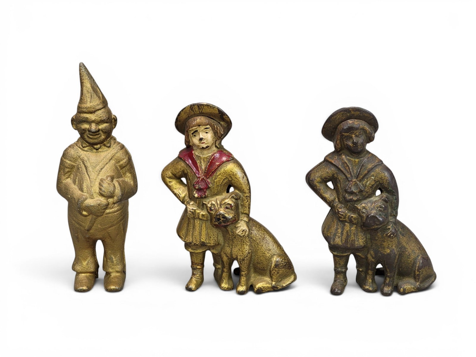 THREE CAST IRON FIGURAL BANKS (1 of 8)