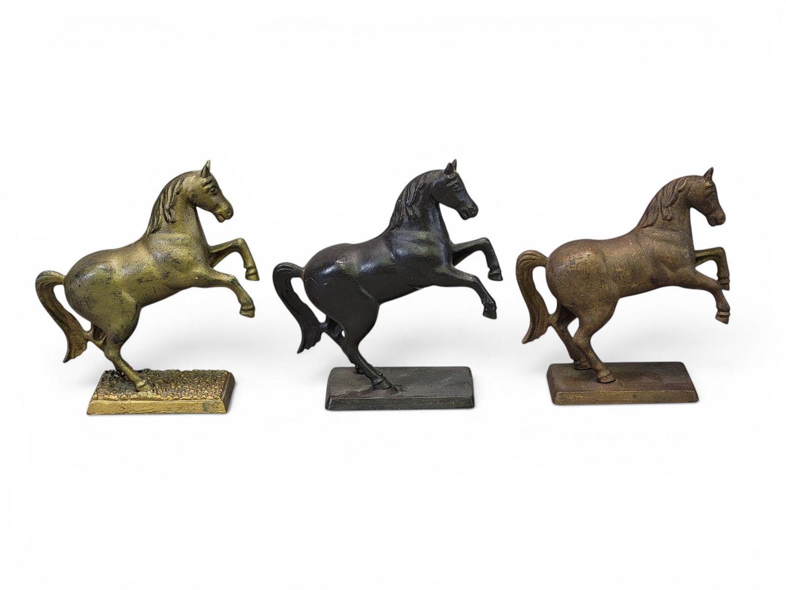 THREE CAST IRON HORSES (1 of 10)