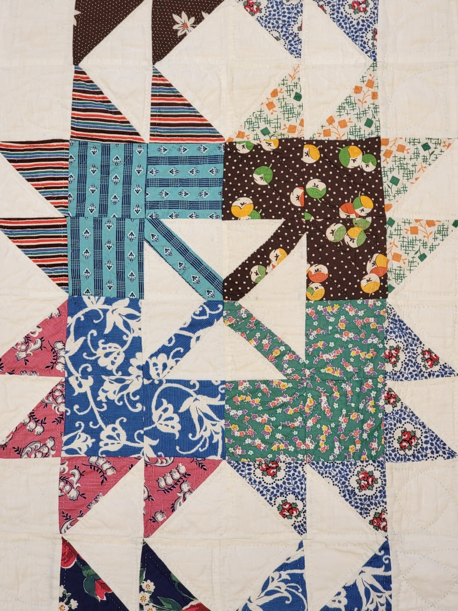 SIGNED AND DATED FEEDSACK QUILT - 2