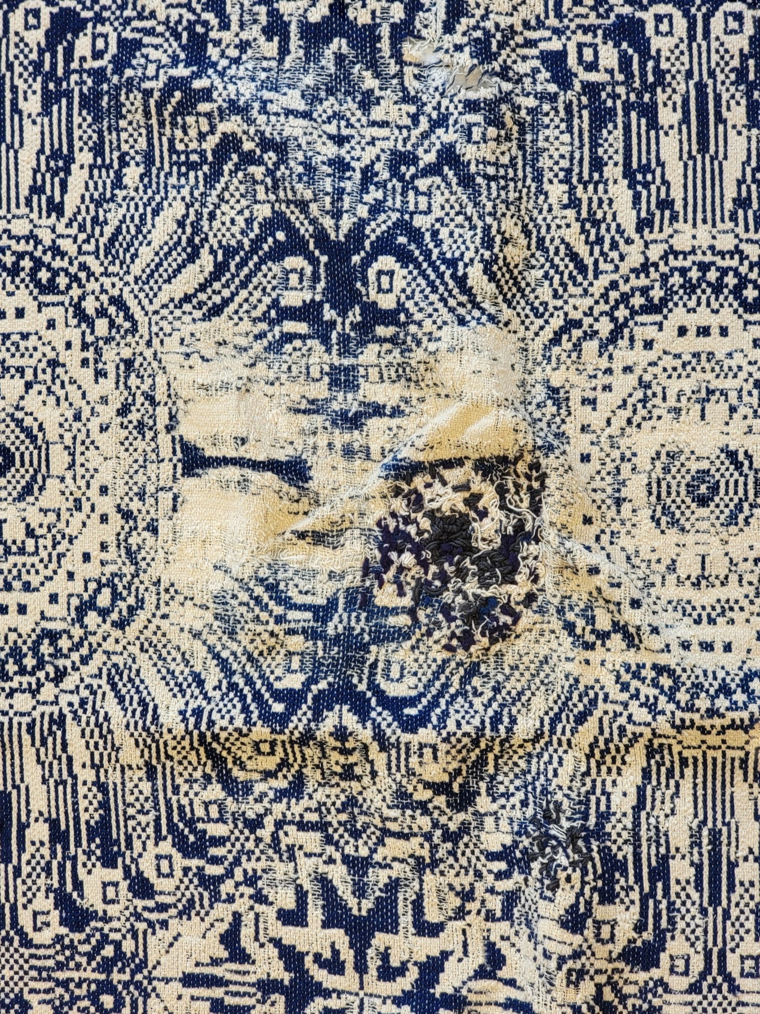 TWO JACQUARD COVERLETS - 8