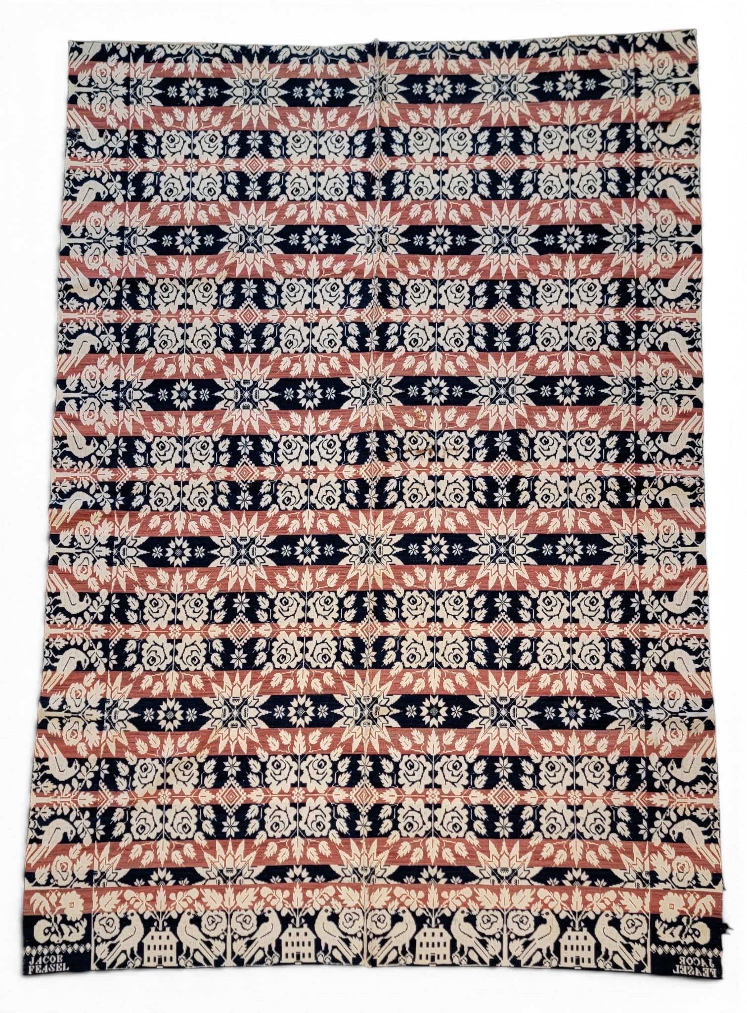 TWO JACQUARD COVERLETS - 2