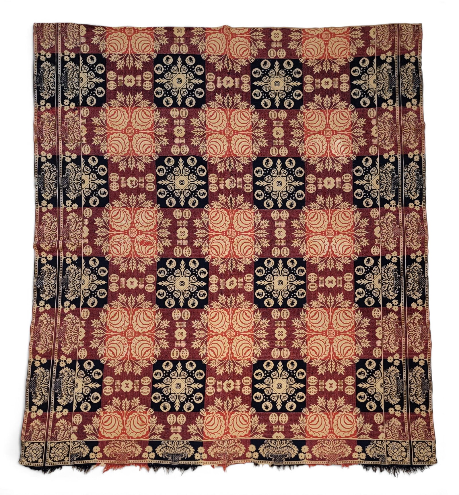 TWO JACQUARD COVERLETS - 11