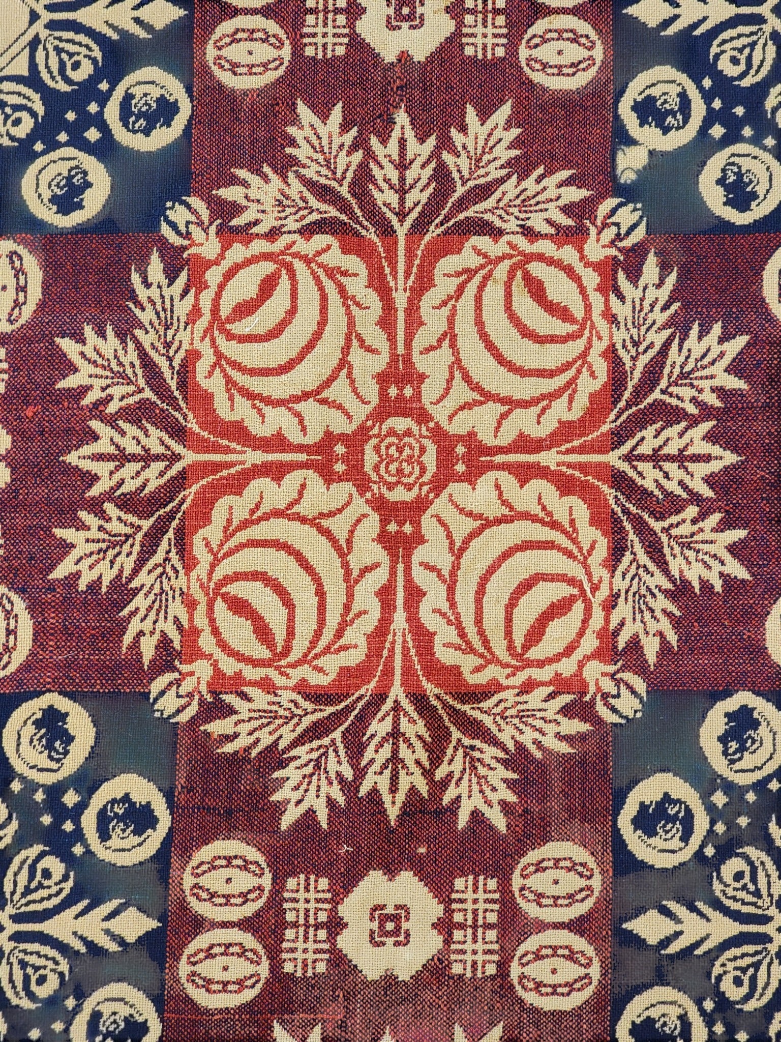 TWO JACQUARD COVERLETS - 12