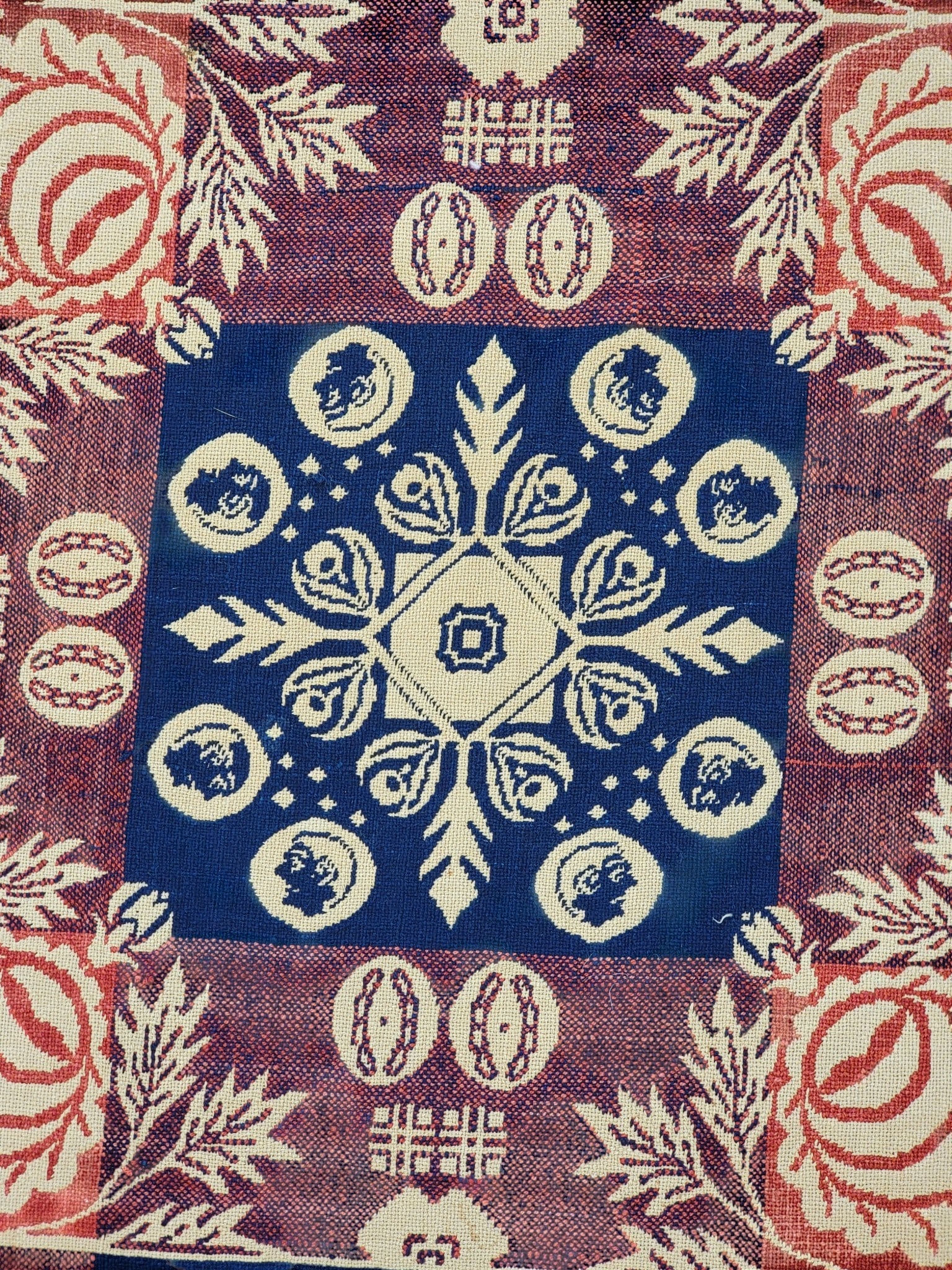 TWO JACQUARD COVERLETS - 14