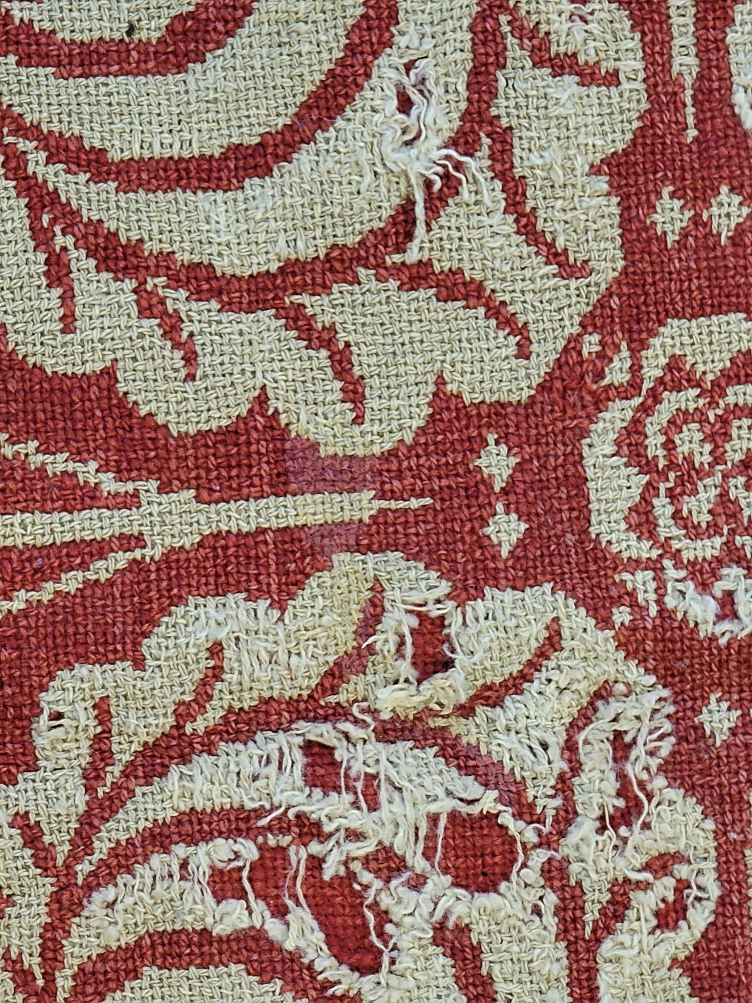 TWO JACQUARD COVERLETS - 17