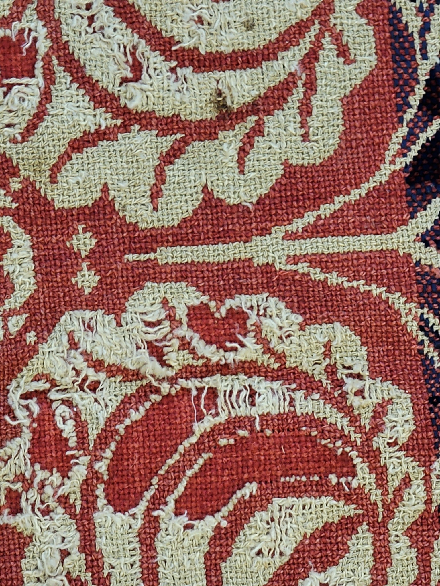 TWO JACQUARD COVERLETS - 18