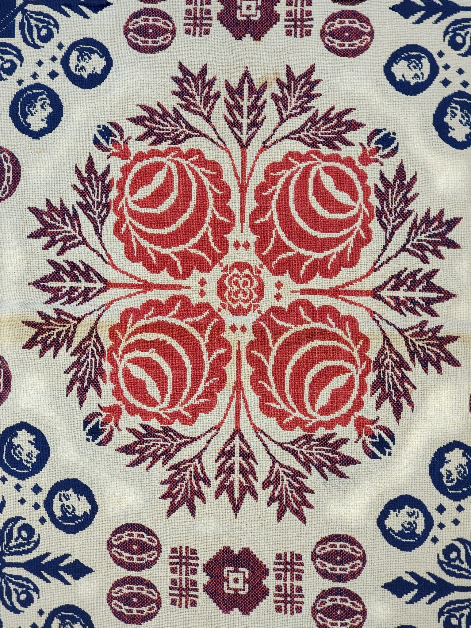 TWO JACQUARD COVERLETS - 3