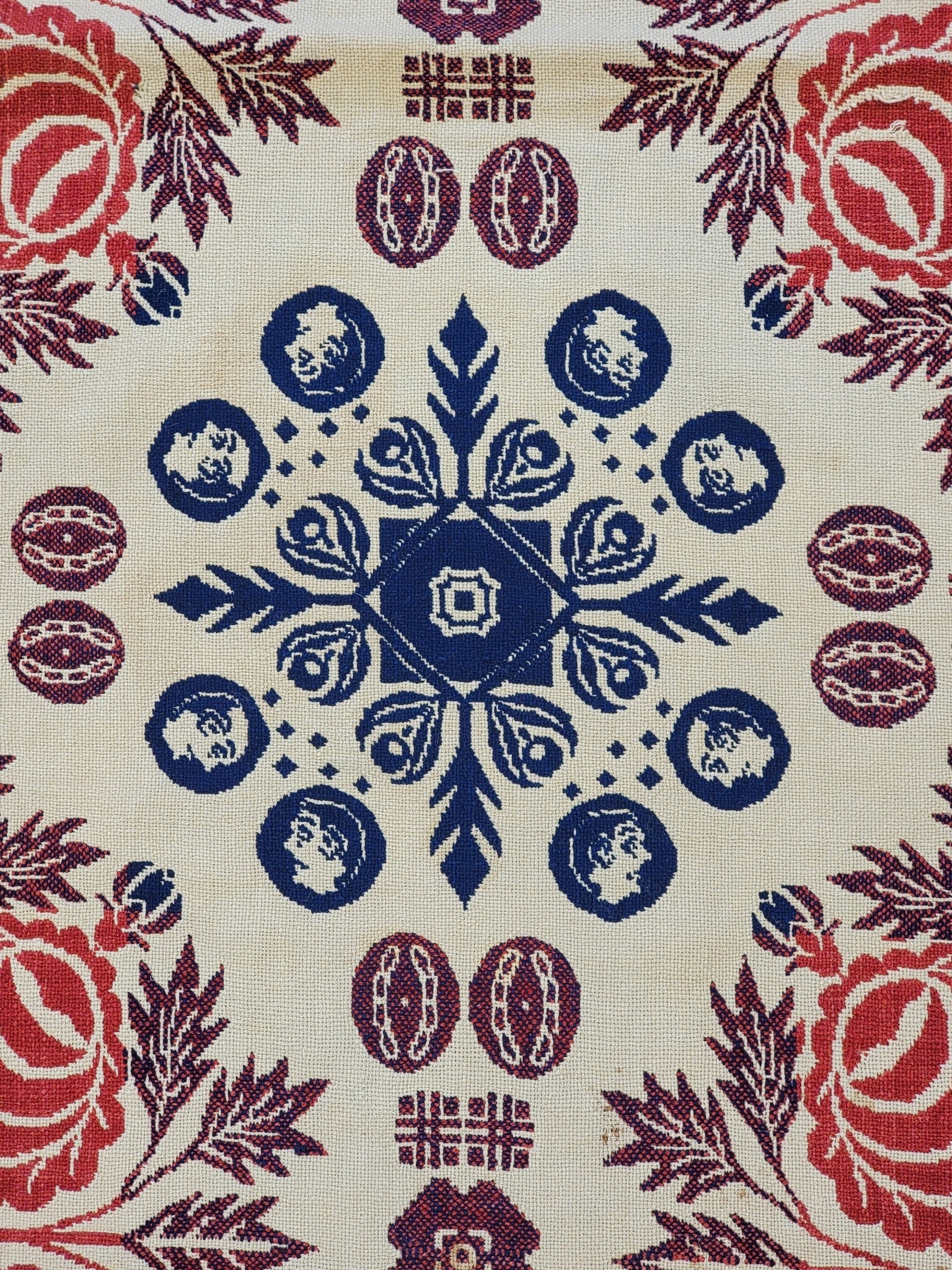 TWO JACQUARD COVERLETS - 4