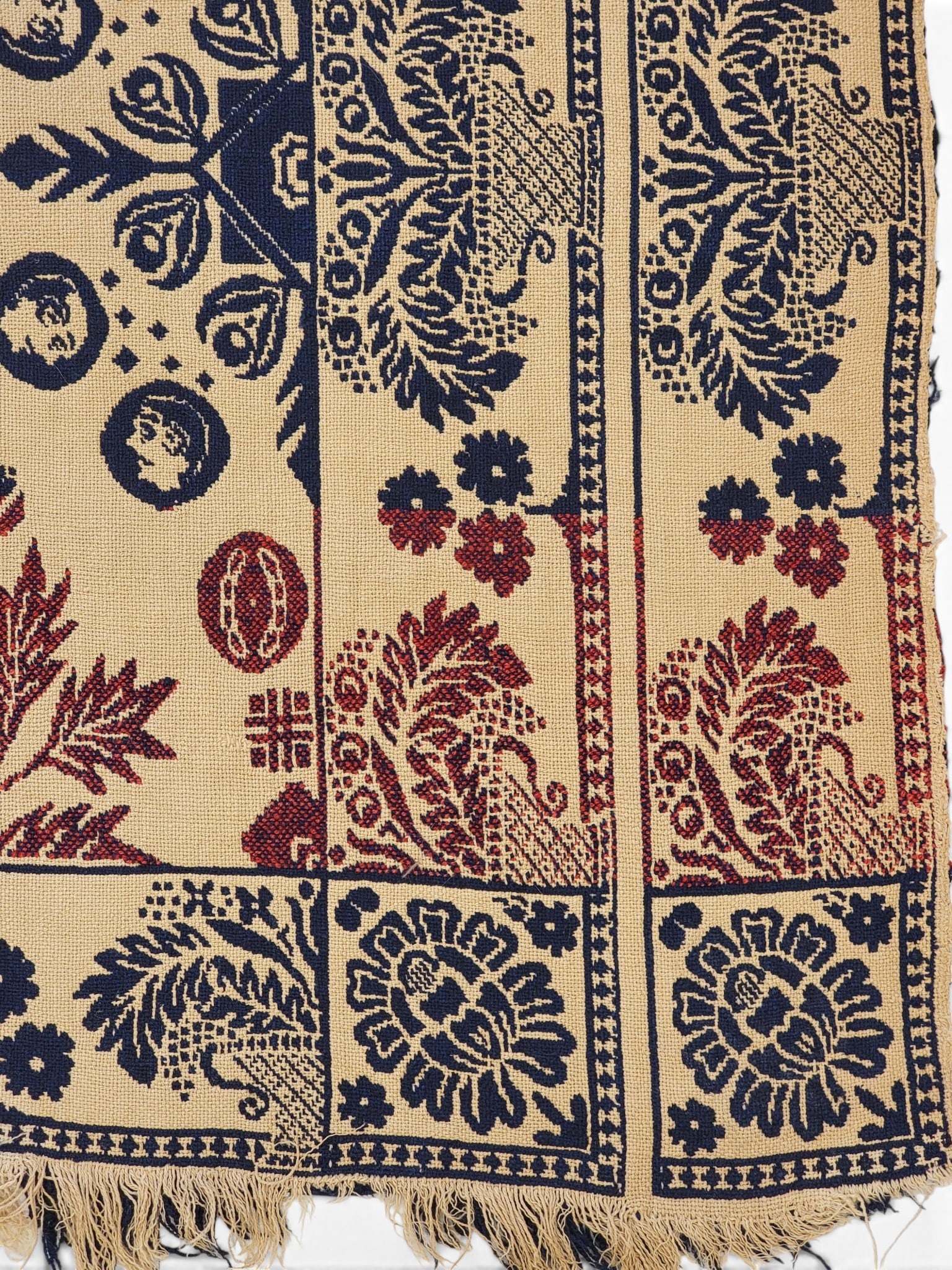 TWO JACQUARD COVERLETS - 7