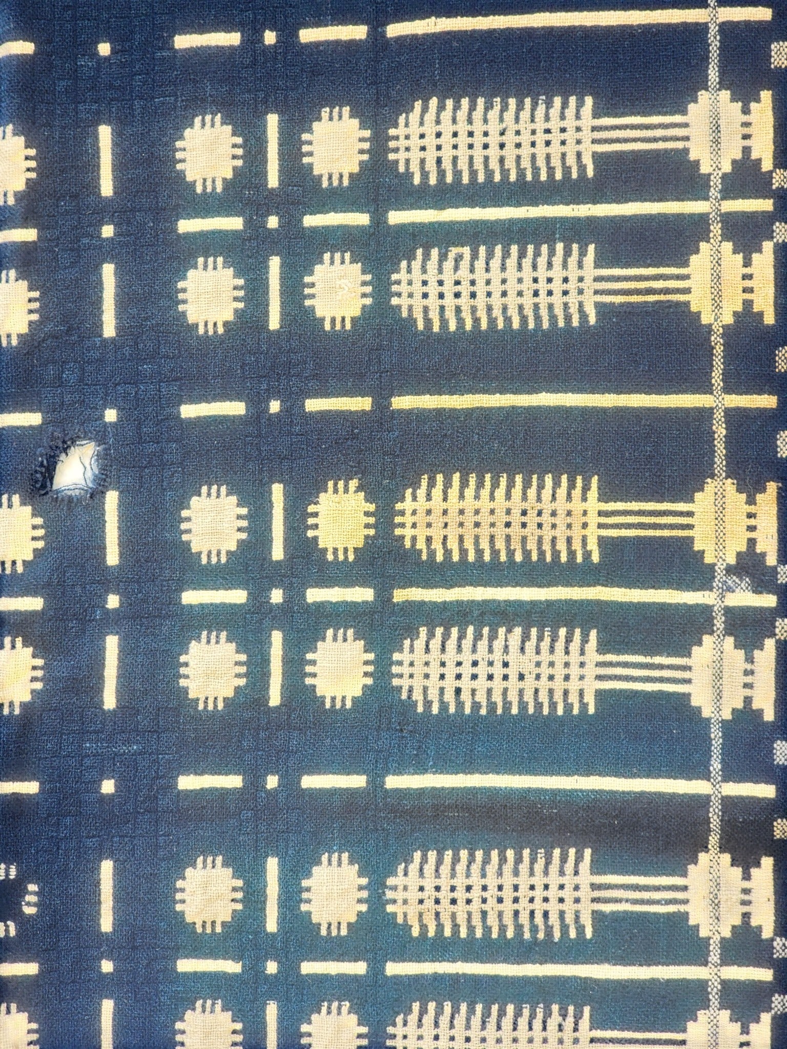 TWO OVERSHOT COVERLETS - 13