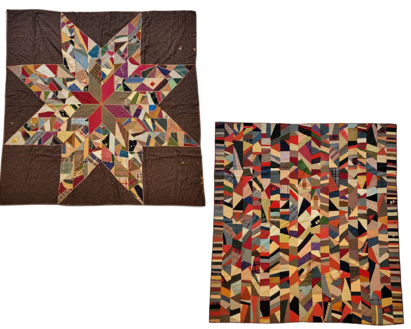 TWO AMERICAN CRAZY QUILTS (1 of 20)