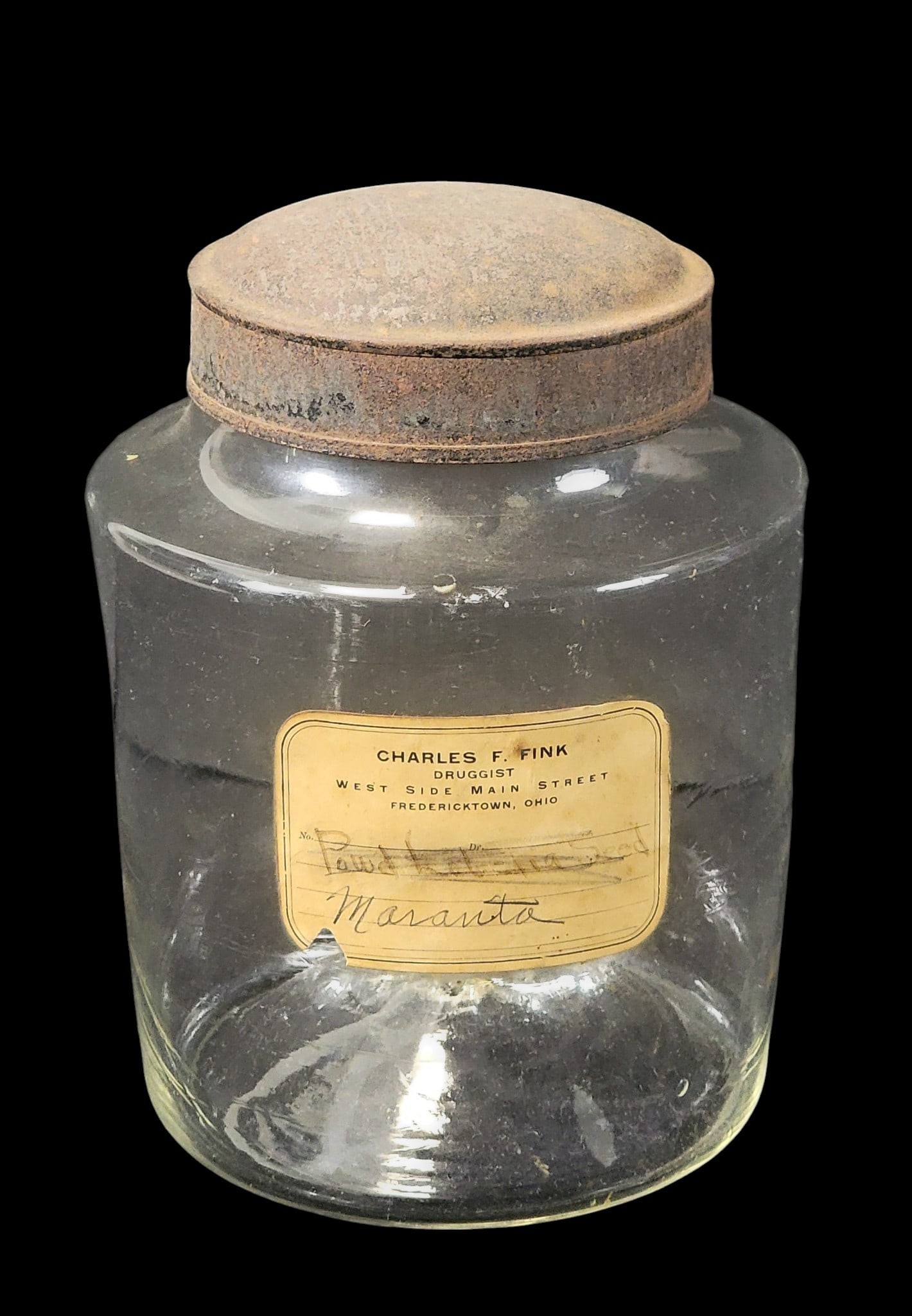 OHIO BLOWN GLASS APOTHECARY CANISTER (1 of 3)