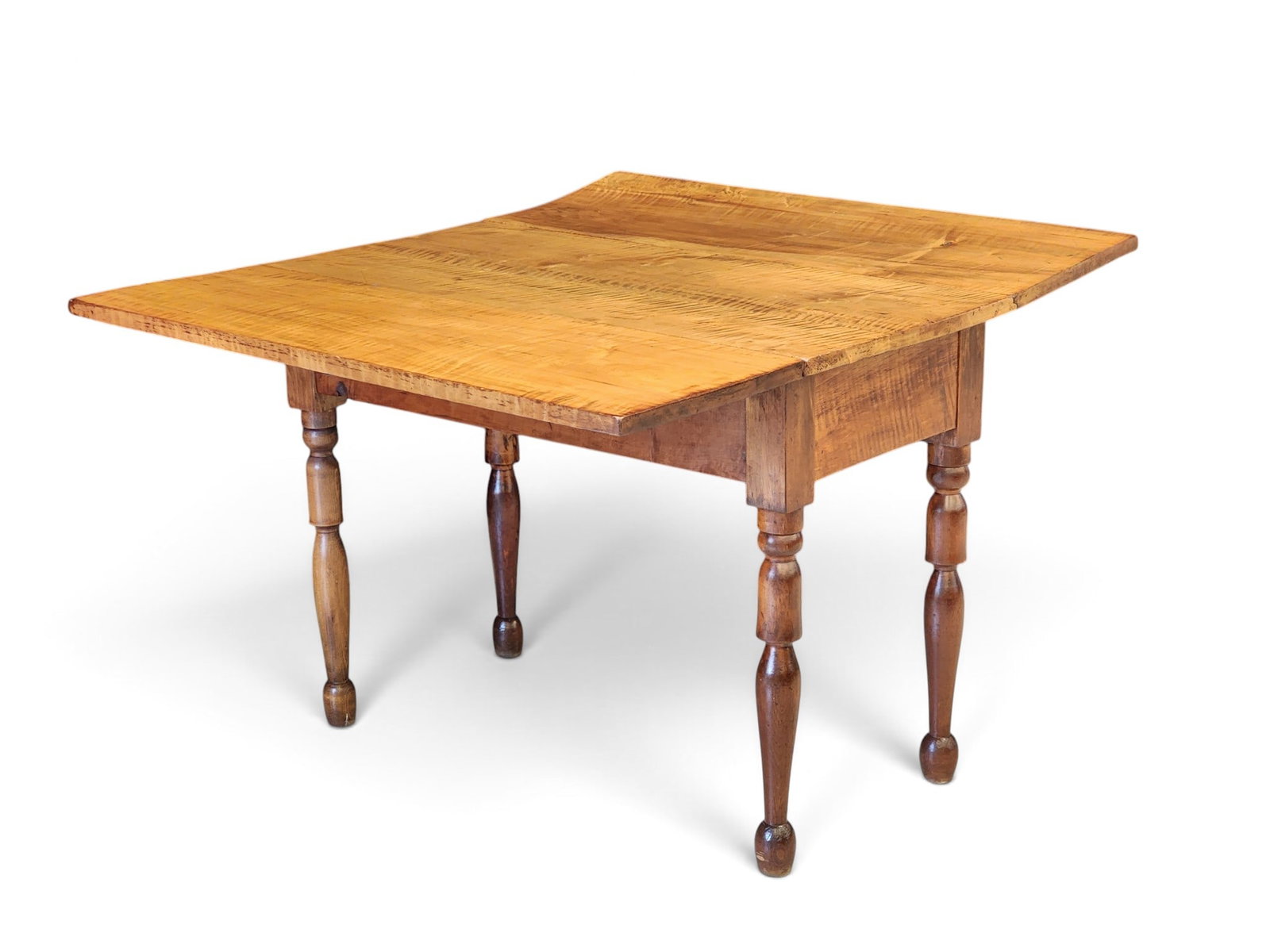 OHIO CURLY MAPLE DROP-LEAF TABLE - 3