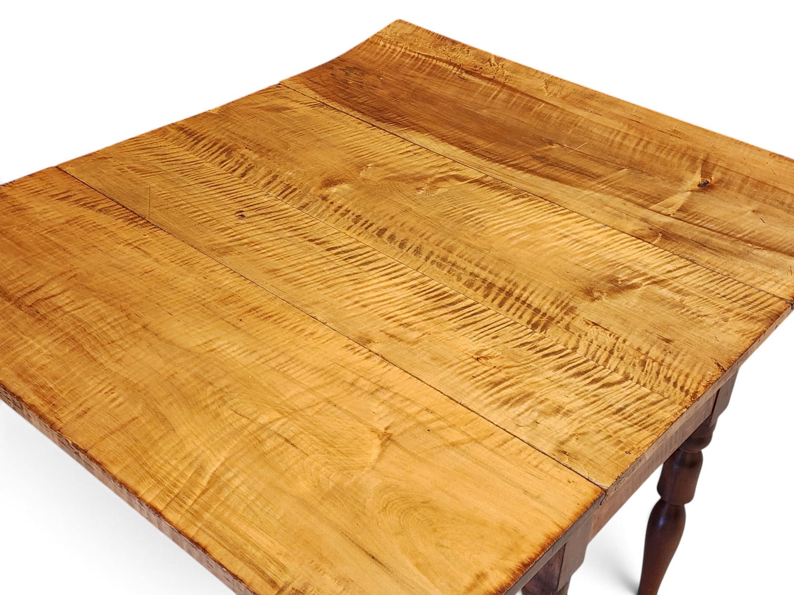 OHIO CURLY MAPLE DROP-LEAF TABLE - 4