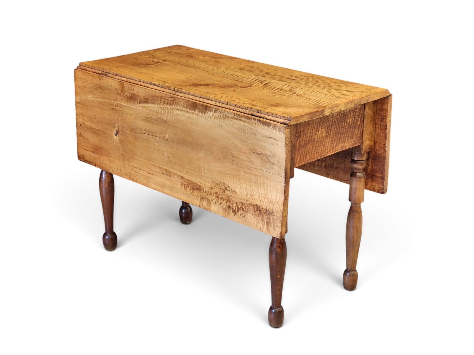 OHIO CURLY MAPLE DROP-LEAF TABLE - 5