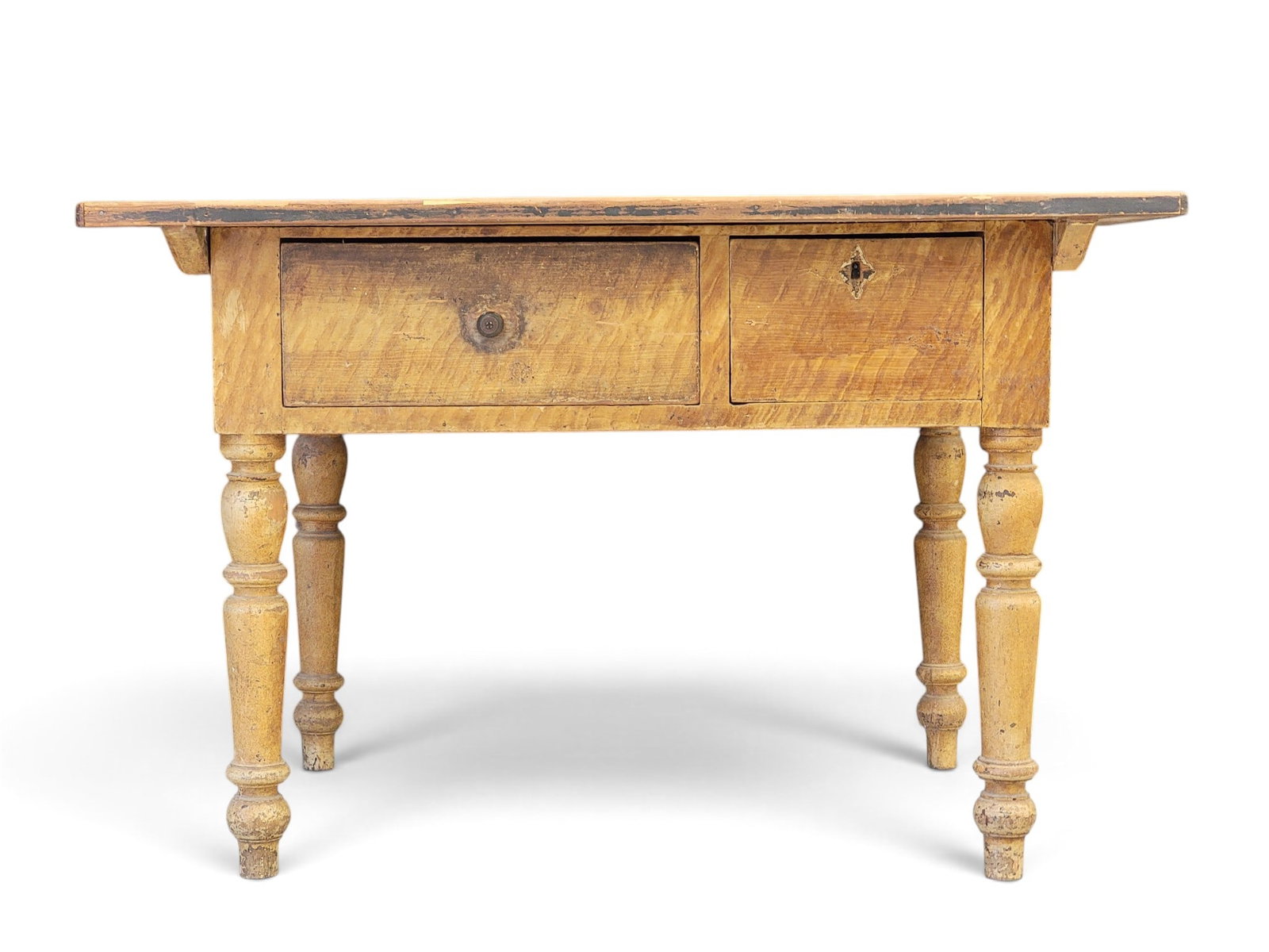 PAINT-DECORATED PIN-TOP WORK TABLE (1 of 7)