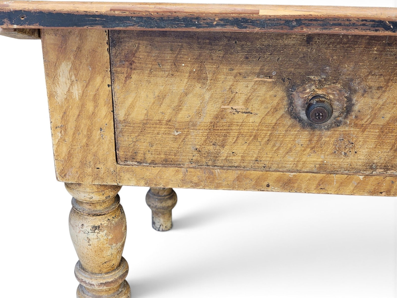 PAINT-DECORATED PIN-TOP WORK TABLE - 2