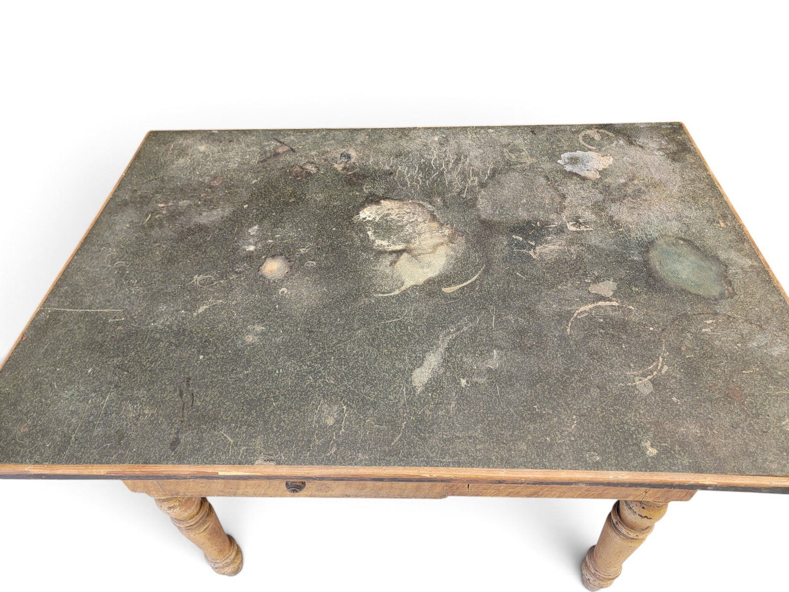 PAINT-DECORATED PIN-TOP WORK TABLE - 4