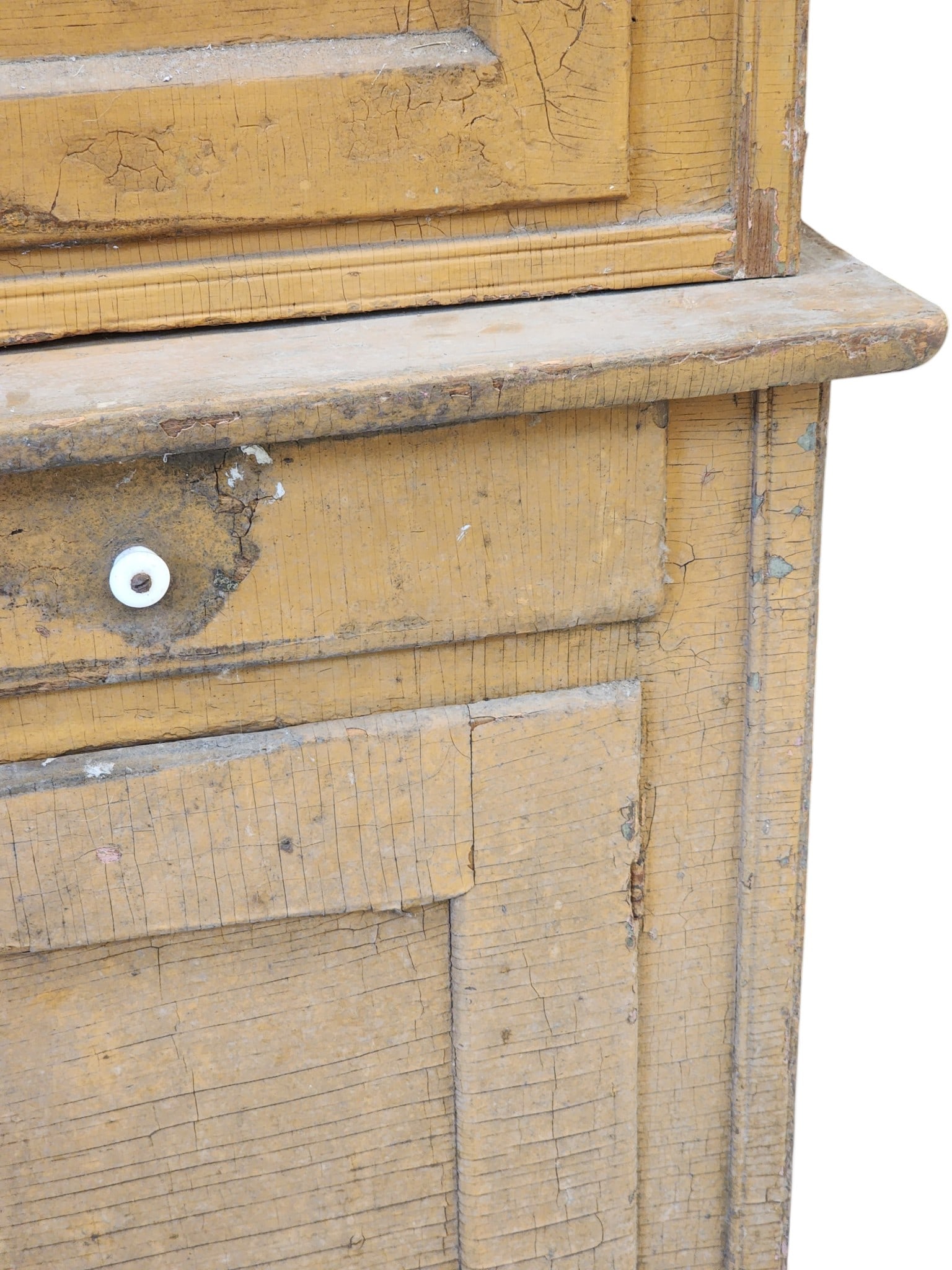 PAINTED STEP-BACK CUPBOARD - 3