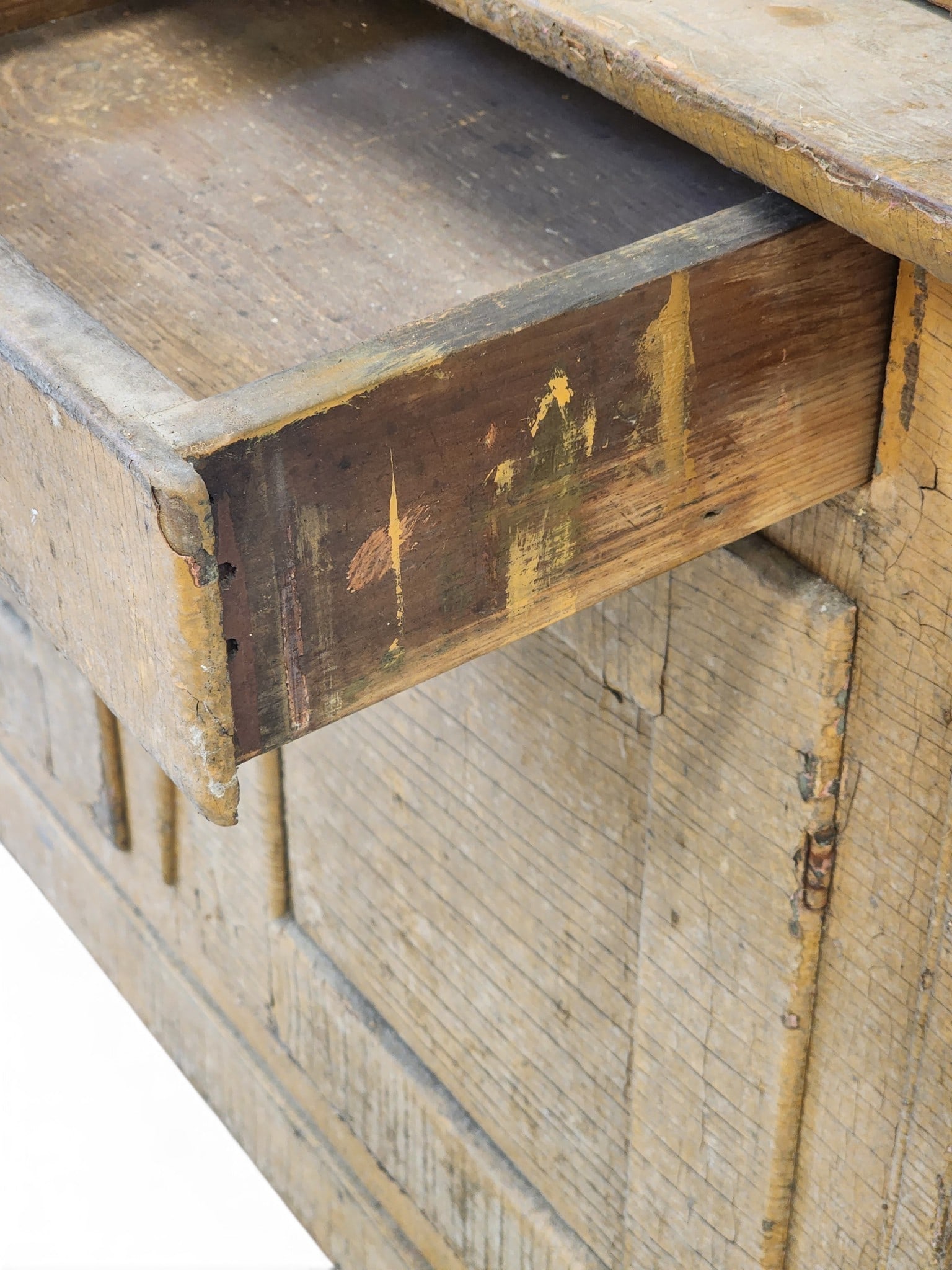 PAINTED STEP-BACK CUPBOARD - 7