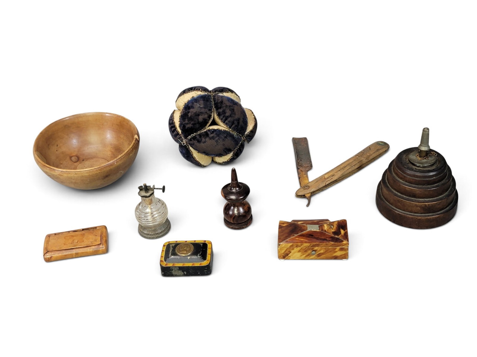 COLLECTION OF EARLY ITEMS INCL. LIGHTING AND TREEN (1 of 10)