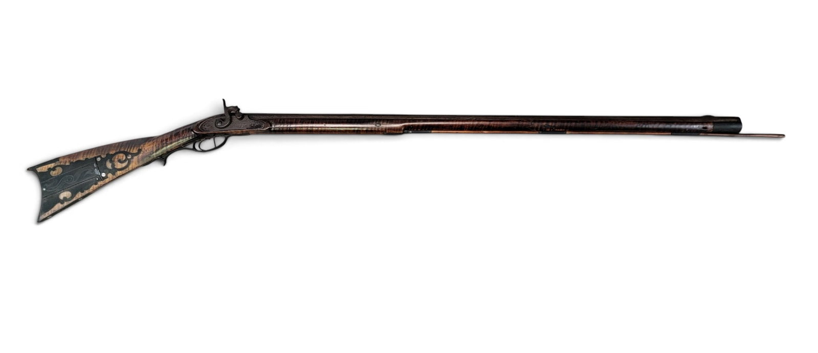 CURLY MAPLE FULL-STOCK PERCUSSION RIFLE (1 of 9)