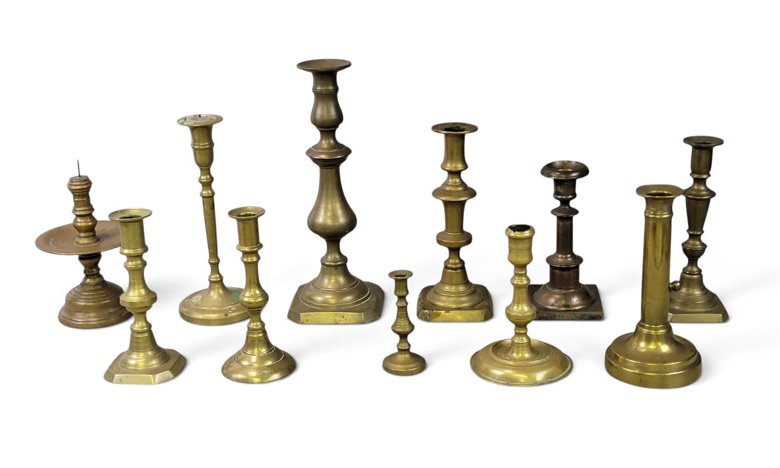 COLLECTION OF BRASS CANDLESTICKS (1 of 3)