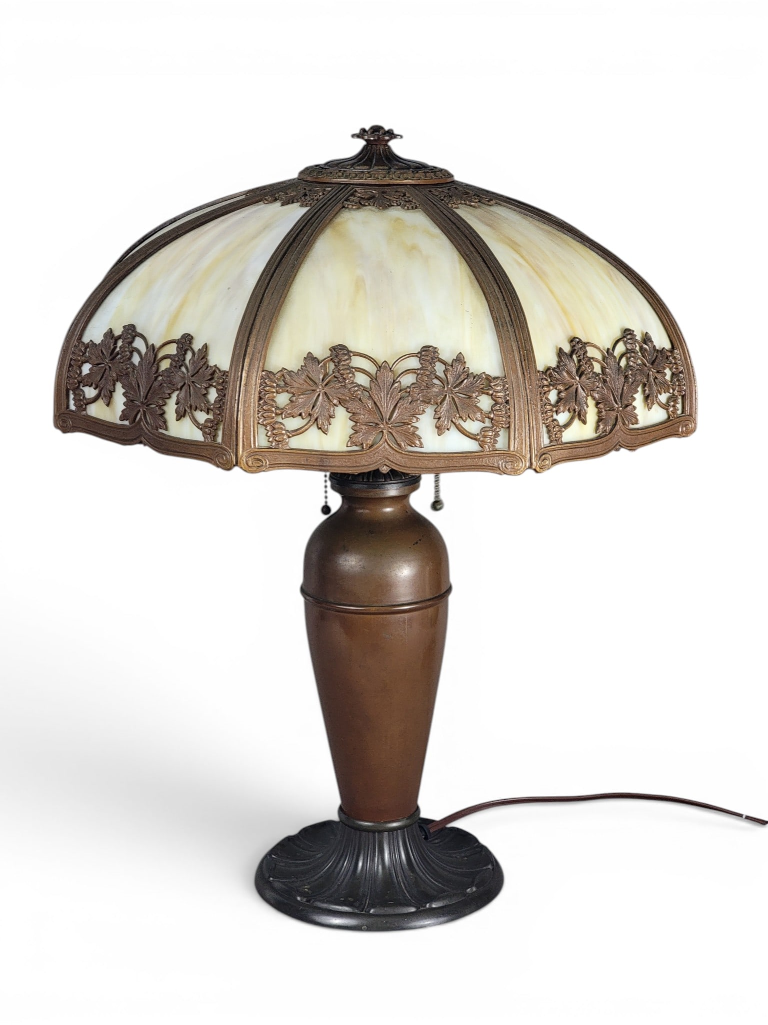 SLAG GLASS TABLE LAMP (1 of 7)