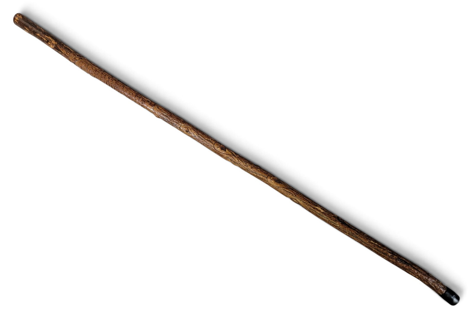 FOLK ART "NEW DEAL" WALKING STICK: Folksy stick carved with "TO REMEMBER THE NEW DEAL NRA 1933." 47.5" long. One of the major pieces of legislation that was part of President Franklin Roosevelt's New Deal was the National Industrial Re