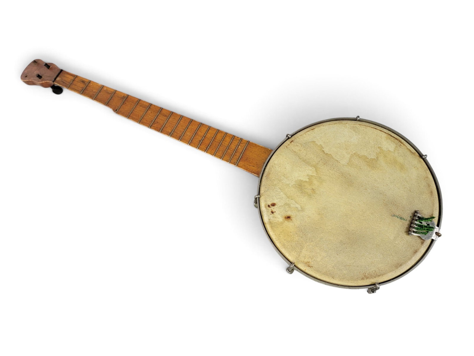 ANTIQUE 5-STRING BANJO: American, late 19th century (1887 patent date on the tailpiece). 33" long. Provenance: a southwest Ohio collection; mostly collected at local farm and estate auctions. NOTE: We are happy to answer que