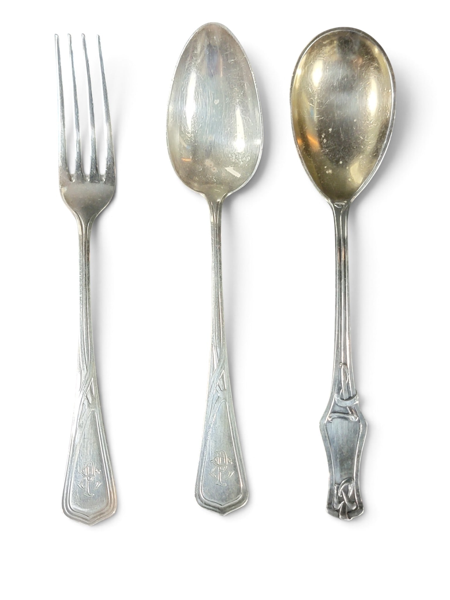 SEVEN SILVER TABLESPOONS - 3