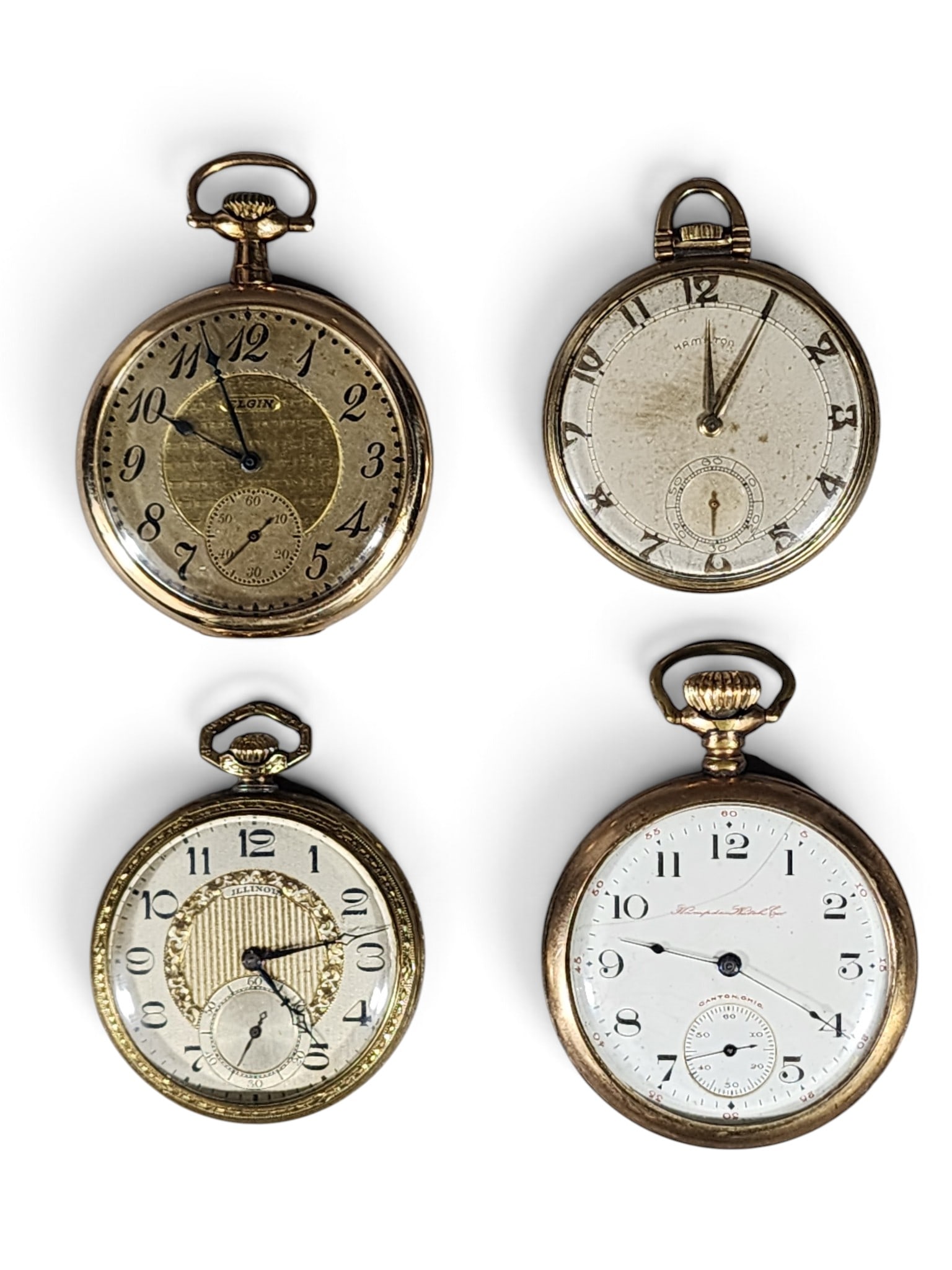 FOUR OPEN-FACE POCKETWATCHES (1 of 9)