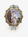 An Enamel Portrait Brooch Paris, circa 1860