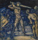 Franz von Stuck Enemies all around. 1914