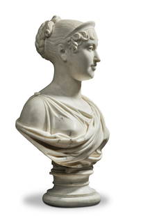 Marie-Louise, Empress of the French (1791 Vienna: Lorenzo Bartolini (1777 Vernio - 1850 Florenz), um 1811 Kaiserin Marie-Louise von Frankreich (1791 Wien - 1847 Parma)Lorenzo Bartolini (1777 Vernio - 1850 Florenz), um 1811 Büste. En face, antiki