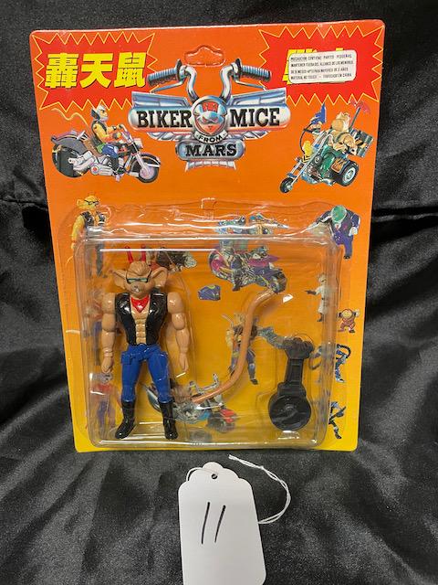SCARCE FOREIGN BIKER MIKE FROM MARS NEW ON CARD ACTION FIGURE: SEALED