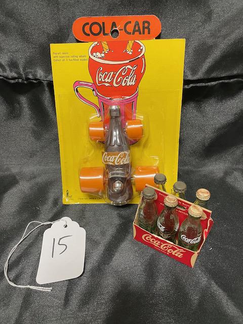 1970'S COCA COLA HOT ROD ON CARD AND MINI 50'S 6 PACK (1 of 1)