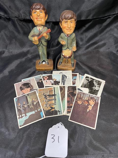 BEATLES 60'S TOPPS CARDS NAD BOBBLE HEADS (1 of 2)