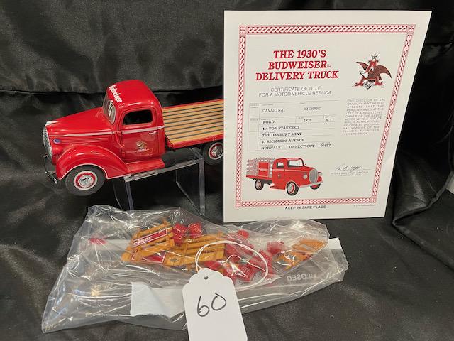 1930'S DANBURY MINT BUDWESIER DELVERY TRUCK: Comes as seen in pictures