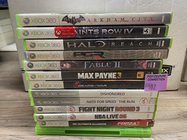 ASST OF XBOX 360 GAMES, SOME CASES MAY HAVE WEAR: Comes as seen in pictures