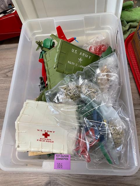 VINTAGE MPC PLASTIC TOYS AND ASST ARMY GUYS: Comes as seen in pictures