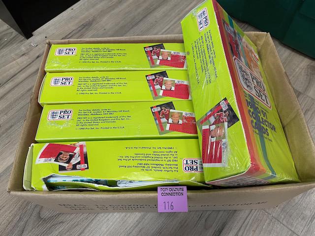 SEALED PRO SET SOCCER CARD BOXES LOT 4X SEALED.   1 SEAL IS RIPPED (1 of 1)
