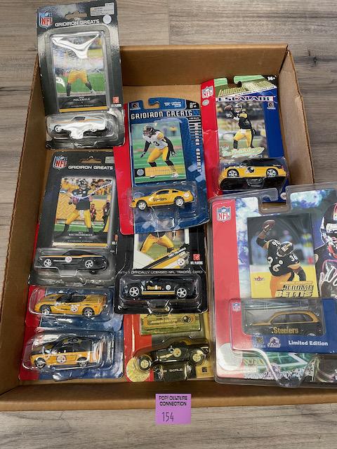 LARGE LOT OF STEELERS DIECAST AND ROOKIE CARDS BEN ROETHLISBERGER ETC. (1 of 1)
