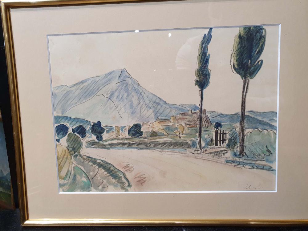 Henri LEBASQUE (1865-1937): Henri LEBASQUE (1865-1937) Paysage de Provence Lithographie Signée en bas à droite au crayon A vue : 21,2 x 29,2 cm