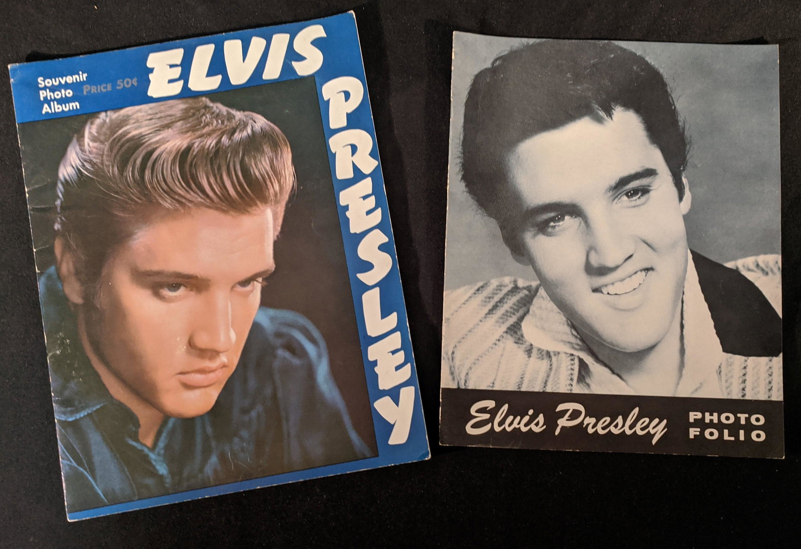 Two 50s Elvis Presley Souvenir Tour Photo Album Folios: A lot of Two Elvis Presley Souvenir Tour Photo Album Folios sold as concert souvenirs early in Elvis’ career. Comprised of Elvis Presley's Third Tour Souvenir Photo Album (Elvis Presley Enterprises,